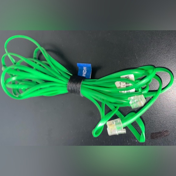 14Ft Modular Telephone Data Cable Reverse Green - Picture 2 of 2